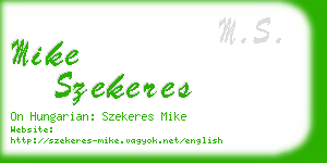 mike szekeres business card